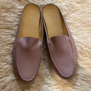 M. Gemi Lilac Italian Leather Women’s Mules Luxury NWOB EU 43 US 11